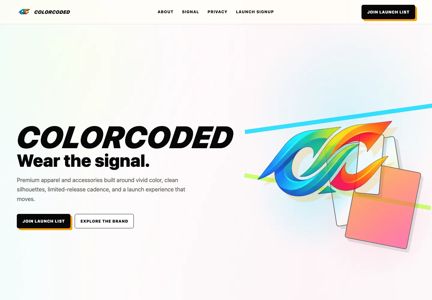 ColorCoded website snapshot