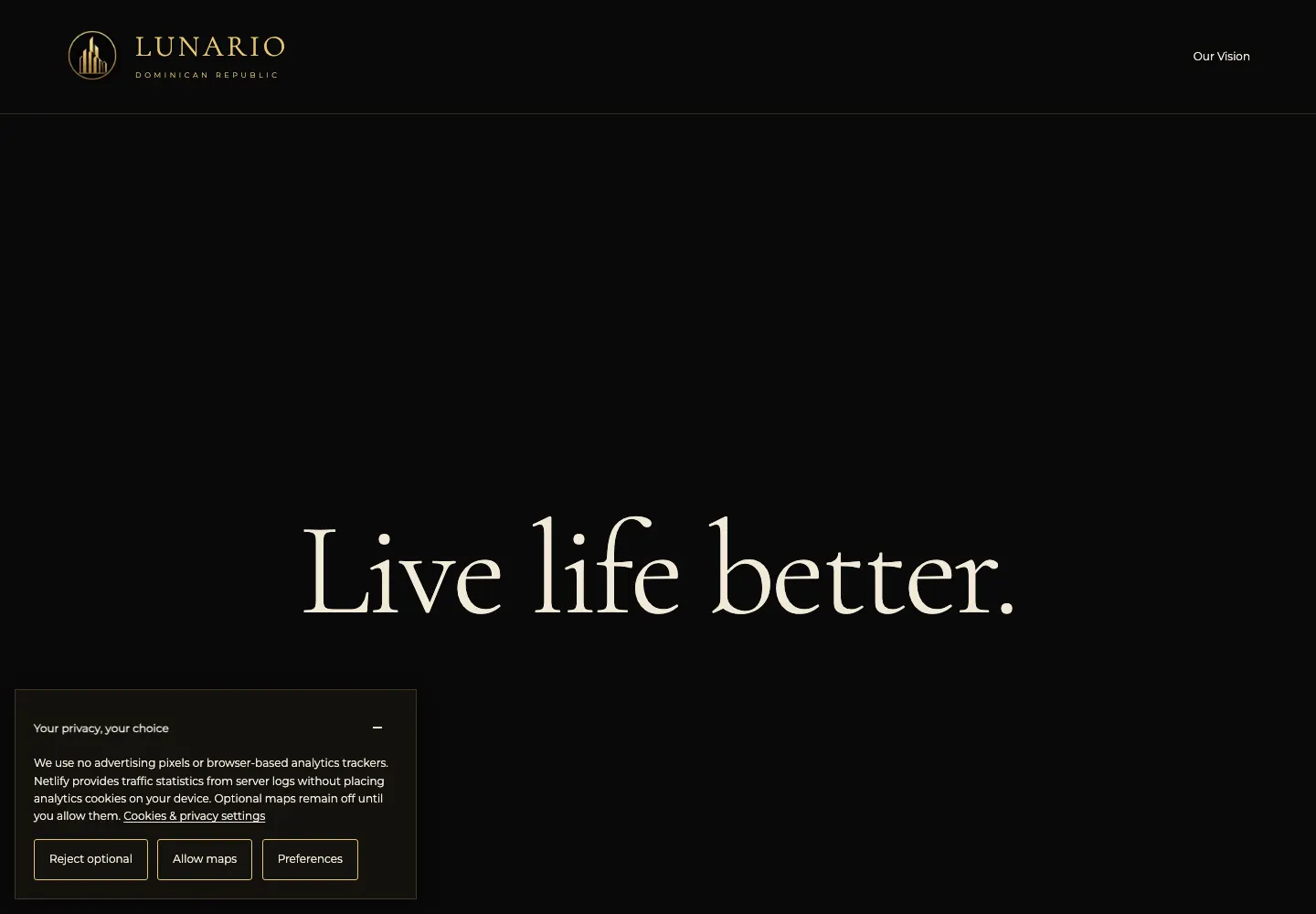 Lunario Dominican Republic website snapshot