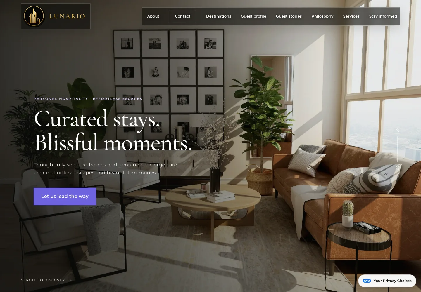 Lunario website snapshot