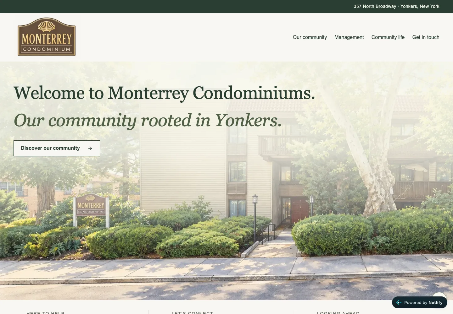 Monterrey Condominium website snapshot